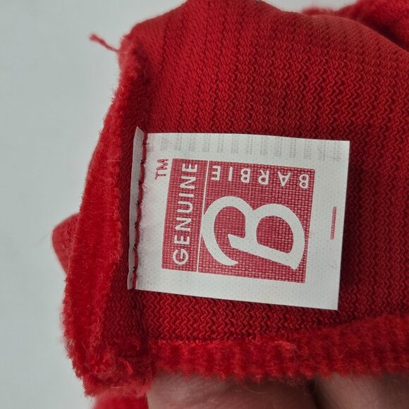 Barbie Genuine Red Corduroy Dress With ABC Patch For Schooltime Fun 1997 Collect - Picture 5 of 6